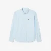 Camisa xadrez elástica de corte regular para homem