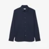 Camisas de botões elásticas de corte justo para homem