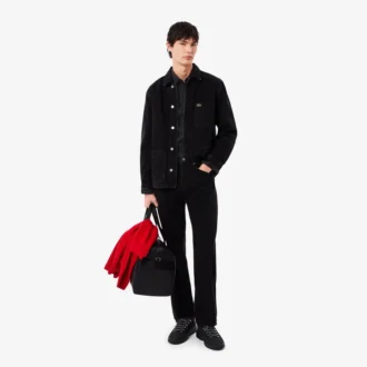 Camisas de botões elásticas de corte justo para homem