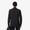 Camisas de botões elásticas de corte justo para homem