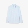 Camisas de botões elásticas de corte justo para homem