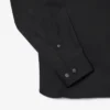 Camisas de botões elásticas de corte justo para homem