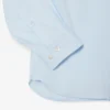 Camisas de botões elásticas de corte justo para homem