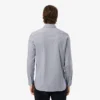 Camisas de botões em tecido elástico às riscas, corte justo, para homem