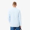Camisas de botões em tecido elástico às riscas, corte justo, para homem