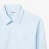 Camisas de botões em tecido elástico às riscas, corte justo, para homem