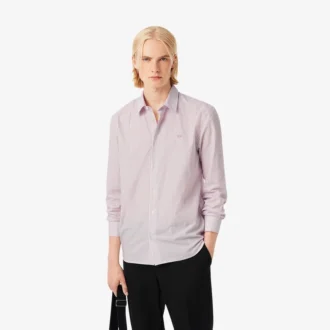 Camisas de botões às riscas de corte regular para homem