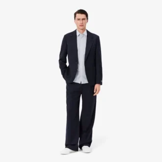 Camisas de botões às riscas de corte regular para homem
