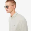 Camisas de botões às riscas de corte regular para homem