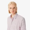 Camisas de botões às riscas de corte regular para homem