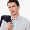 Camisas de botões às riscas de corte regular para homem
