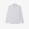 Camisas de botões às riscas de corte regular para homem