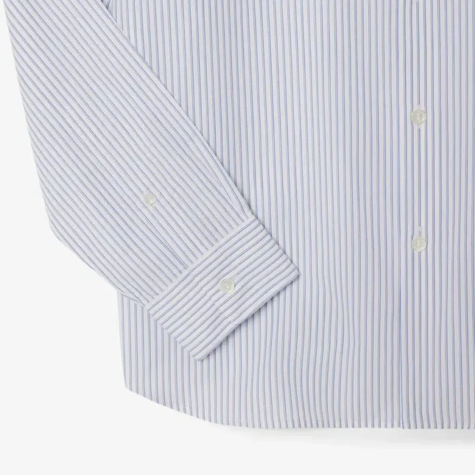 Camisas de botões às riscas de corte regular para homem