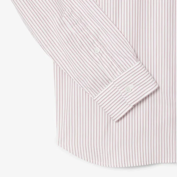 Camisas de botões às riscas de corte regular para homem