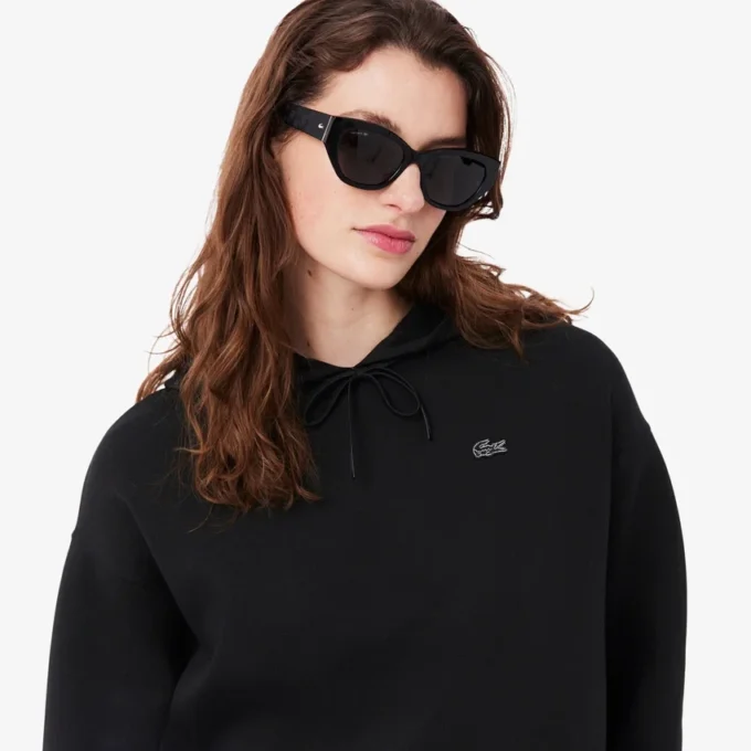Camisola com capuz ajustável oversized