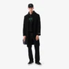 Camisola com capuz bordada de corte largo para homem