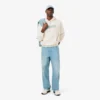 Camisola com capuz bordada de corte largo para homem