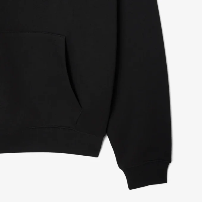 Camisola com capuz bordada de corte largo para homem