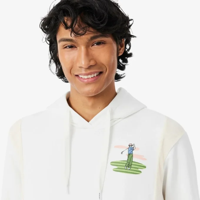 Camisola com capuz com estampado de Golfe