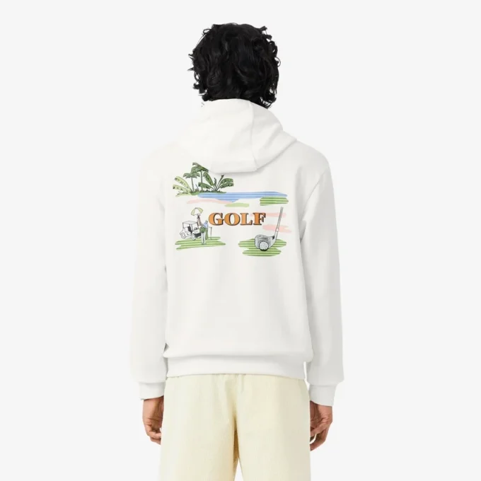 Camisola com capuz com estampado de Golfe