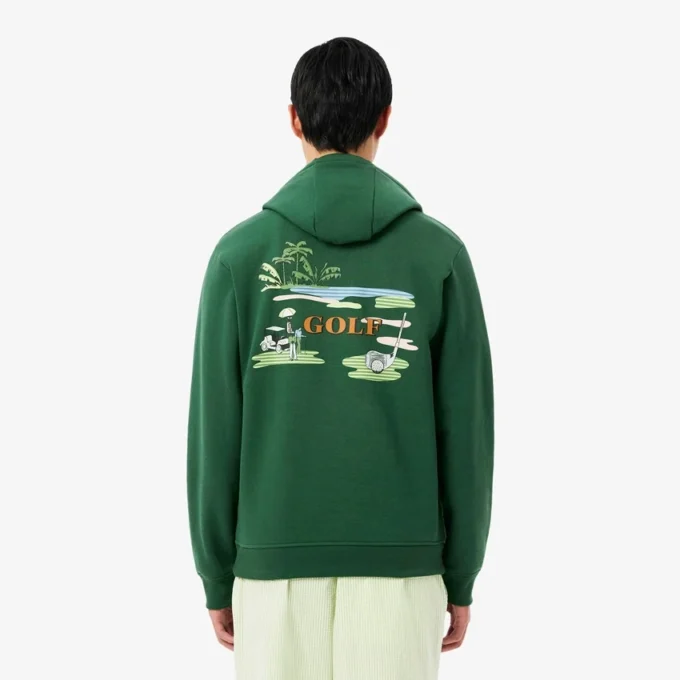 Camisola com capuz com estampado de Golfe