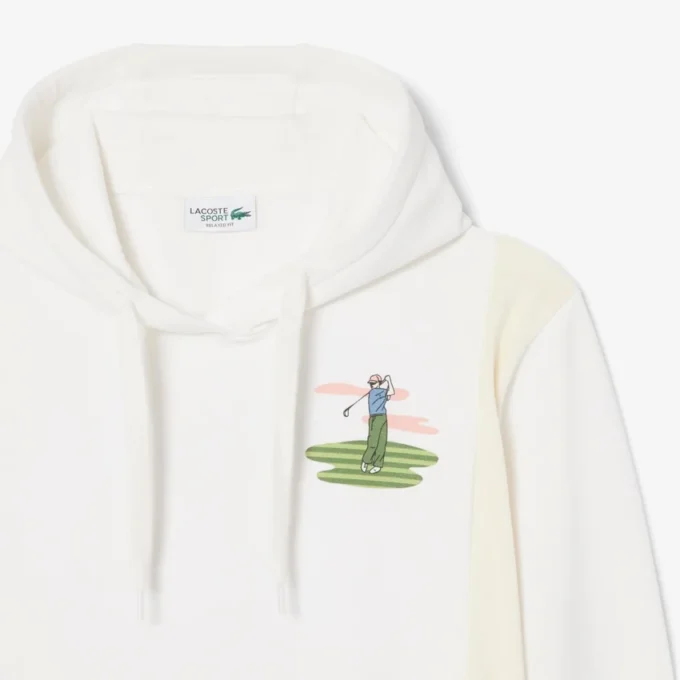 Camisola com capuz com estampado de Golfe