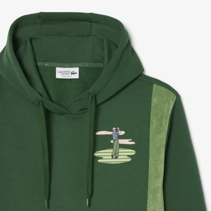 Camisola com capuz com estampado de Golfe