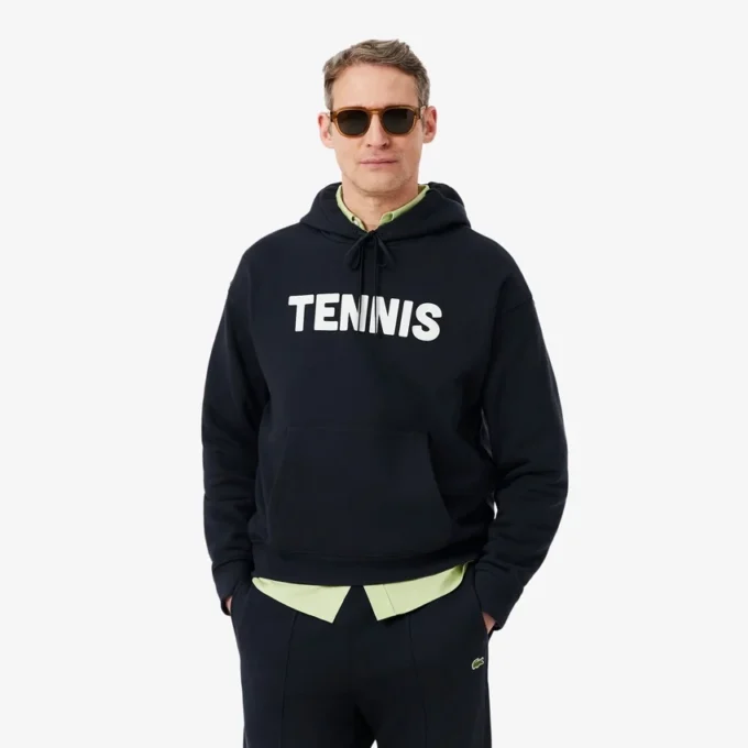 Camisola com capuz com estampado de ténis