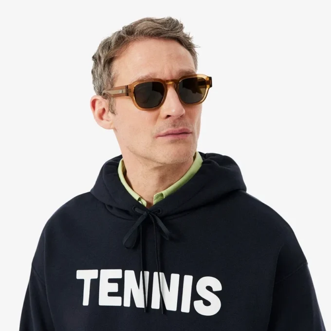Camisola com capuz com estampado de ténis