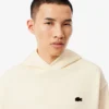 Camisola com capuz de corte largo e estampado