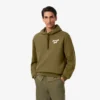Camisola com capuz de golfe em malha polar estampada para homem