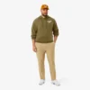 Camisola com capuz de golfe em malha polar estampada para homem