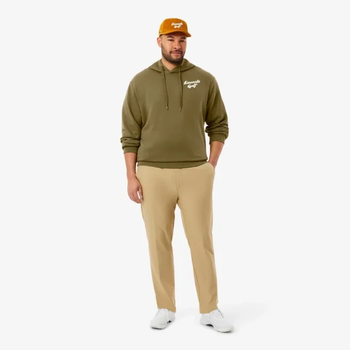 Camisola com capuz de golfe em malha polar estampada para homem