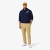Camisola com capuz de golfe em malha polar estampada para homem