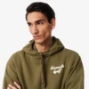 Camisola com capuz de golfe em malha polar estampada para homem