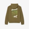 Camisola com capuz de golfe em malha polar estampada para homem
