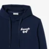 Camisola com capuz de golfe em malha polar estampada para homem
