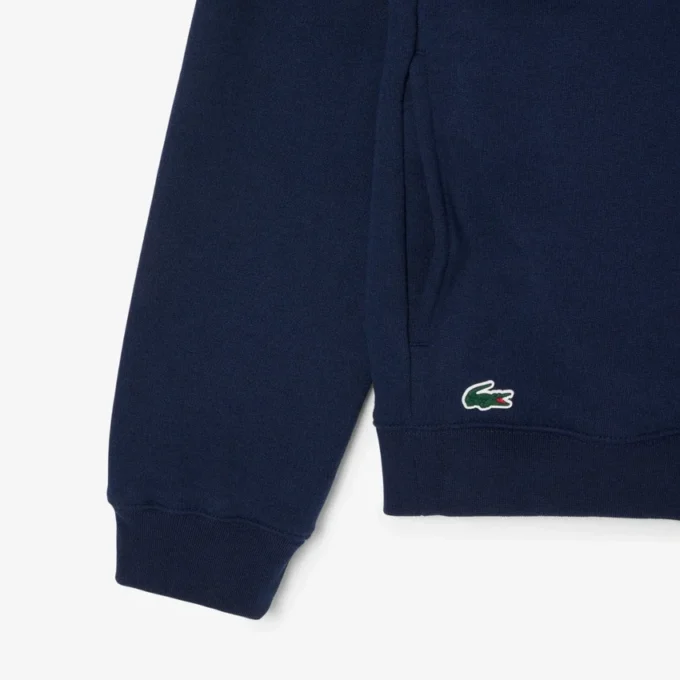 Camisola com capuz de golfe em malha polar estampada para homem
