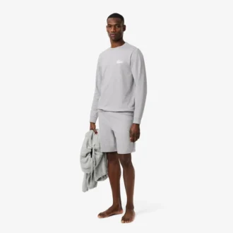 Camisola com capuz de malha polar para homem
