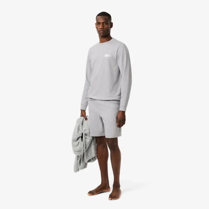 Camisola com capuz de malha polar para homem