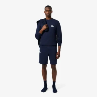 Camisola com capuz de malha polar para homem