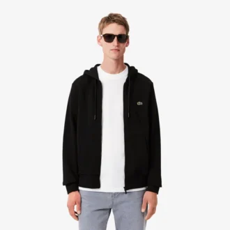 Camisola com capuz e fecho de correr para homem