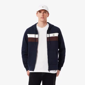 Camisola com capuz e fecho de correr para homem