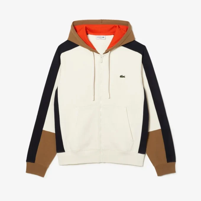 Camisola com capuz e fecho de correr para homem