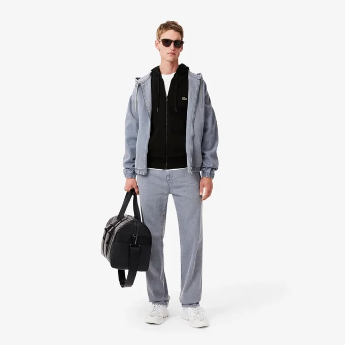 Camisola com capuz e fecho de correr para homem
