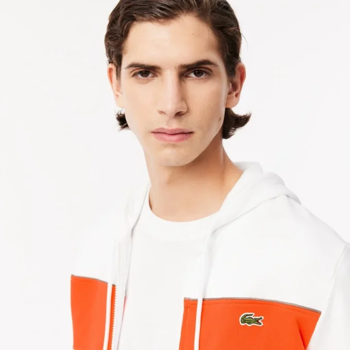 Camisola com capuz e fecho de correr para homem