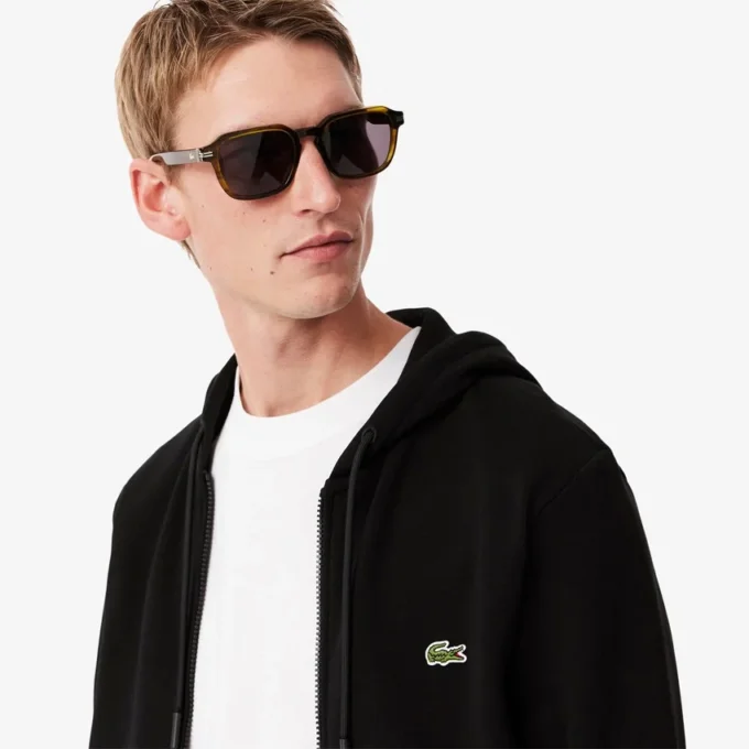 Camisola com capuz e fecho de correr para homem