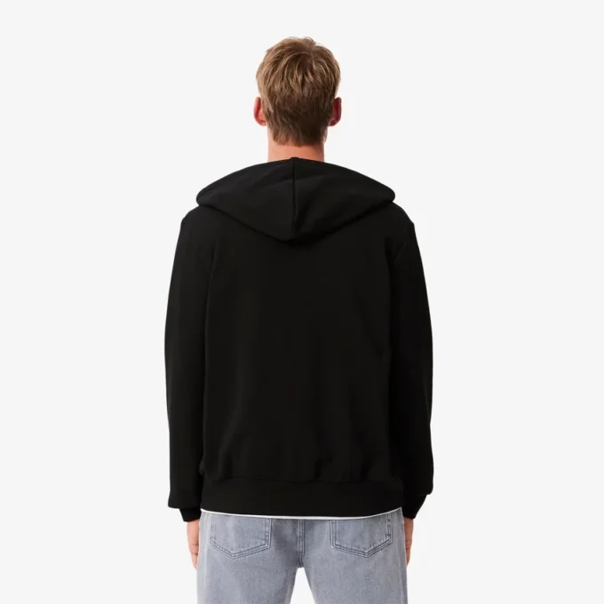 Camisola com capuz e fecho de correr para homem