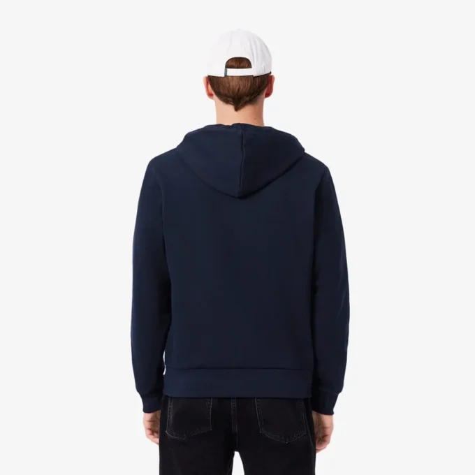 Camisola com capuz e fecho de correr para homem