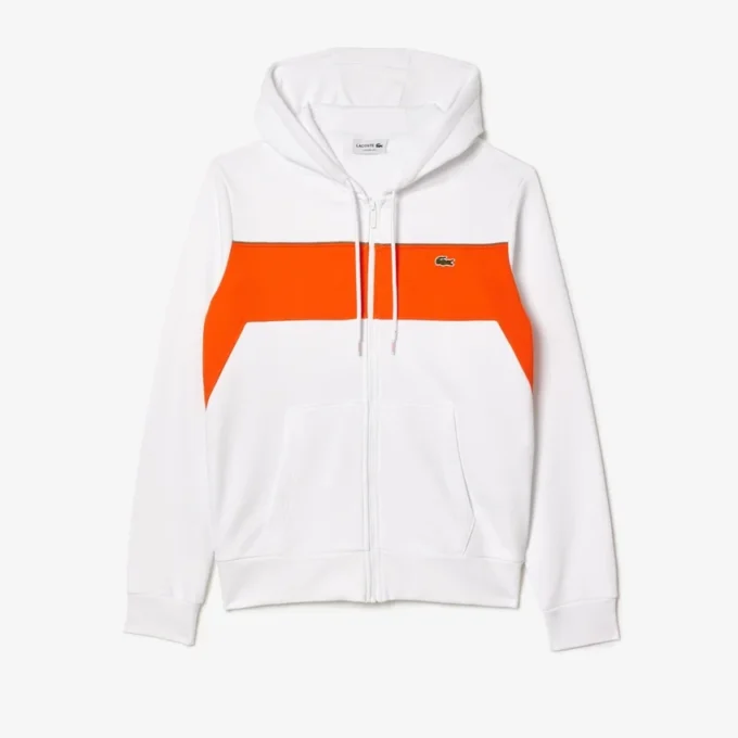 Camisola com capuz e fecho de correr para homem